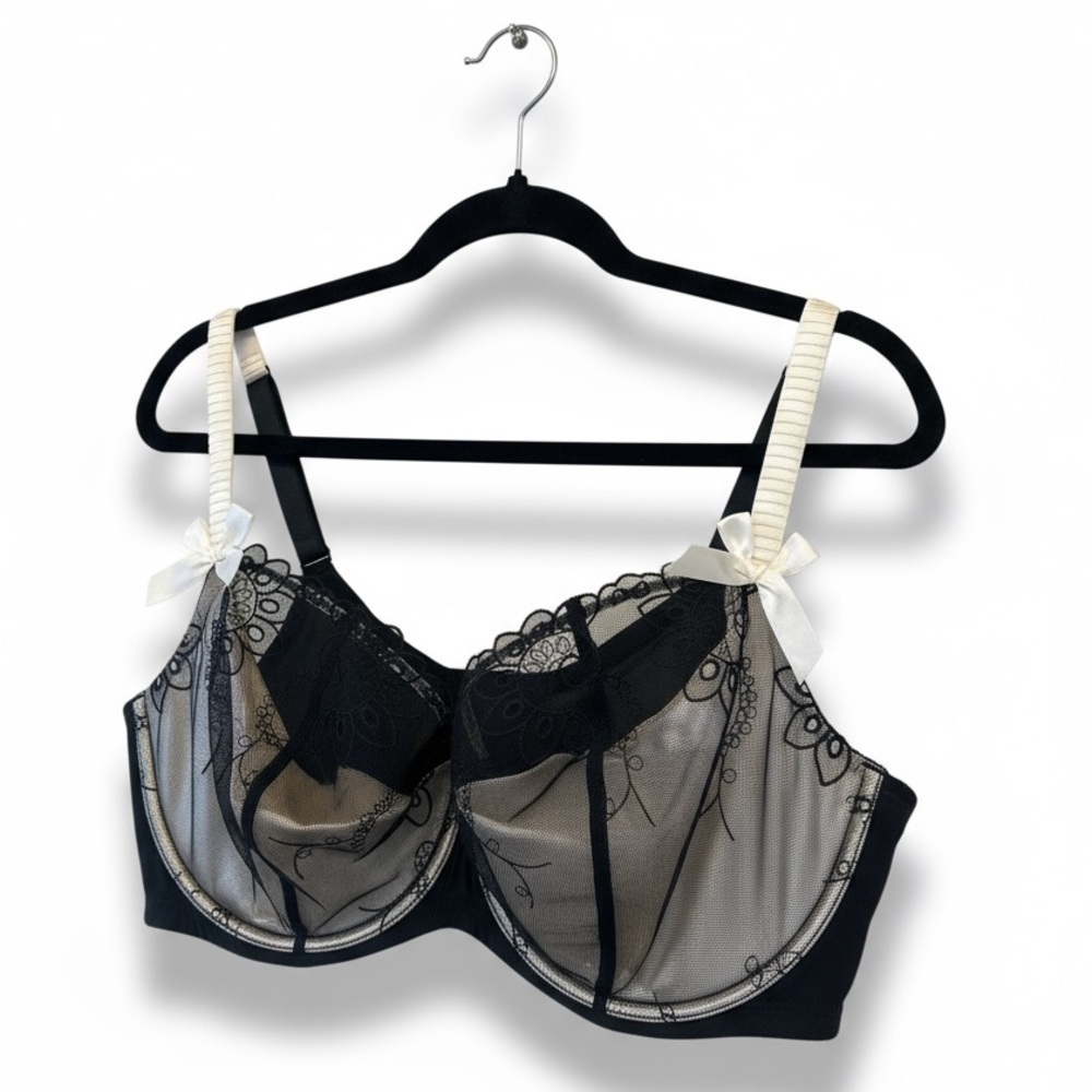 Cacique 44DD Balconette Bra – Sexy Sheer Underwire Support - Picture 2 of 7